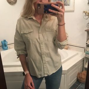 Off white overside button up